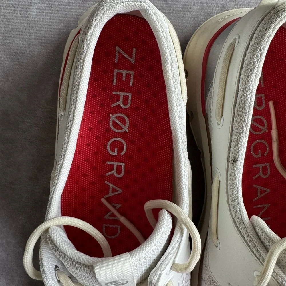 Cole Haan White Boat Shoes for Men